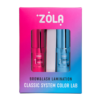 Набір для ламінування Brow&Lash Lamination Classic System ZOLA Color Lab Набір для ламінування синьорожевий Color Lab фото