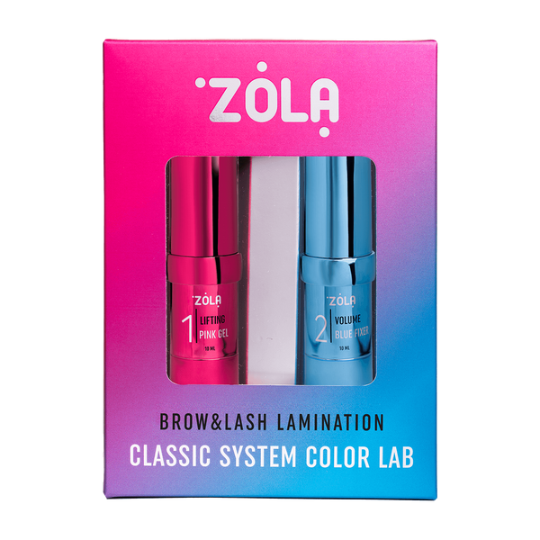 Набір для ламінування Brow&Lash Lamination Classic System ZOLA Color Lab Набір для ламінування синьорожевий Color Lab фото